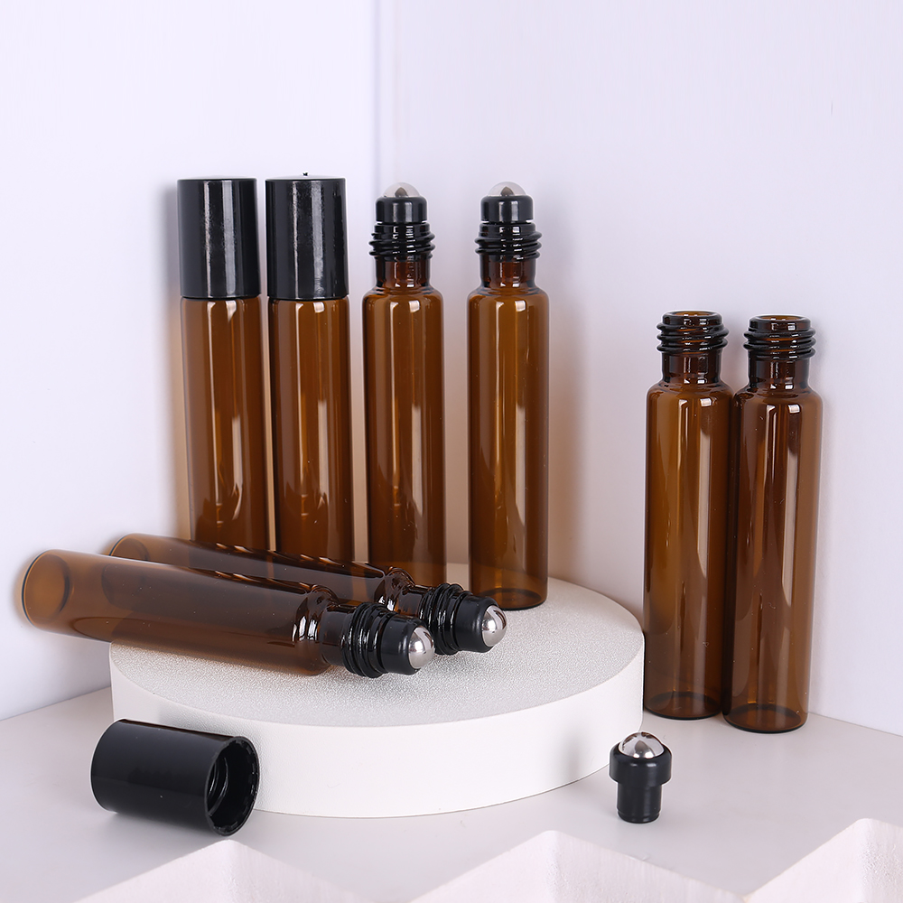 Perfume Fragrance Gallon - Günstiges 8er-Pack: 5-10ml Braune Hochwertige Glas-Rollerflaschen