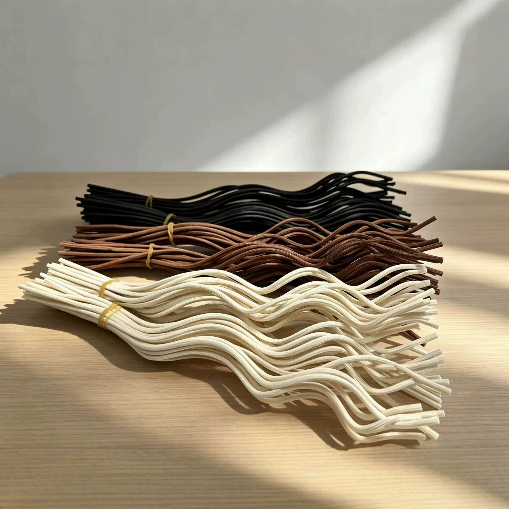 Perfume Fragrance Stick - 20 Stück Rattan-Duftstäbchen, lange gewellte Stäbchen