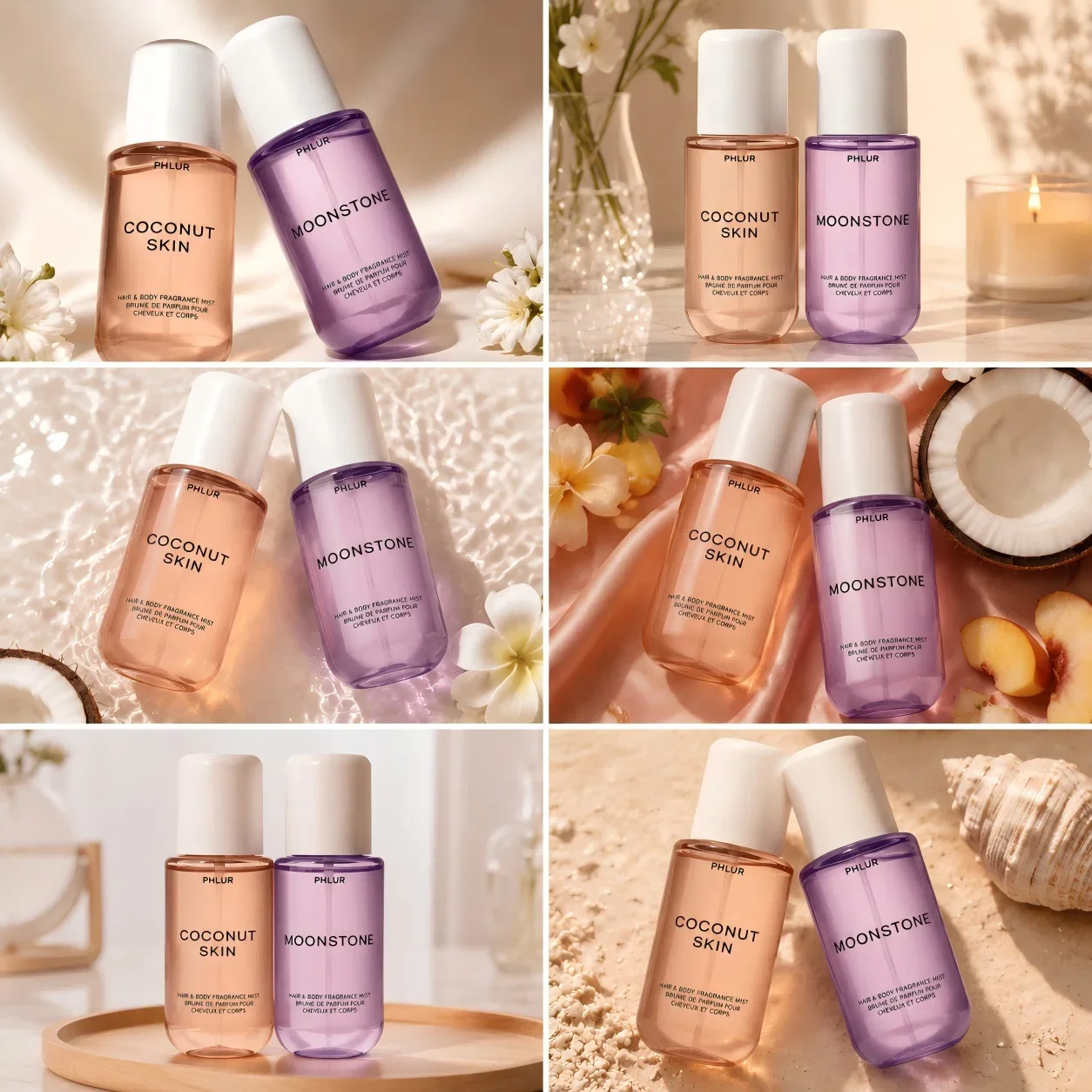 Perfume Long Fragrance - PHLUR Kokosnuss-Haut- & Mondstein-Haar- und Körperduft-Set,