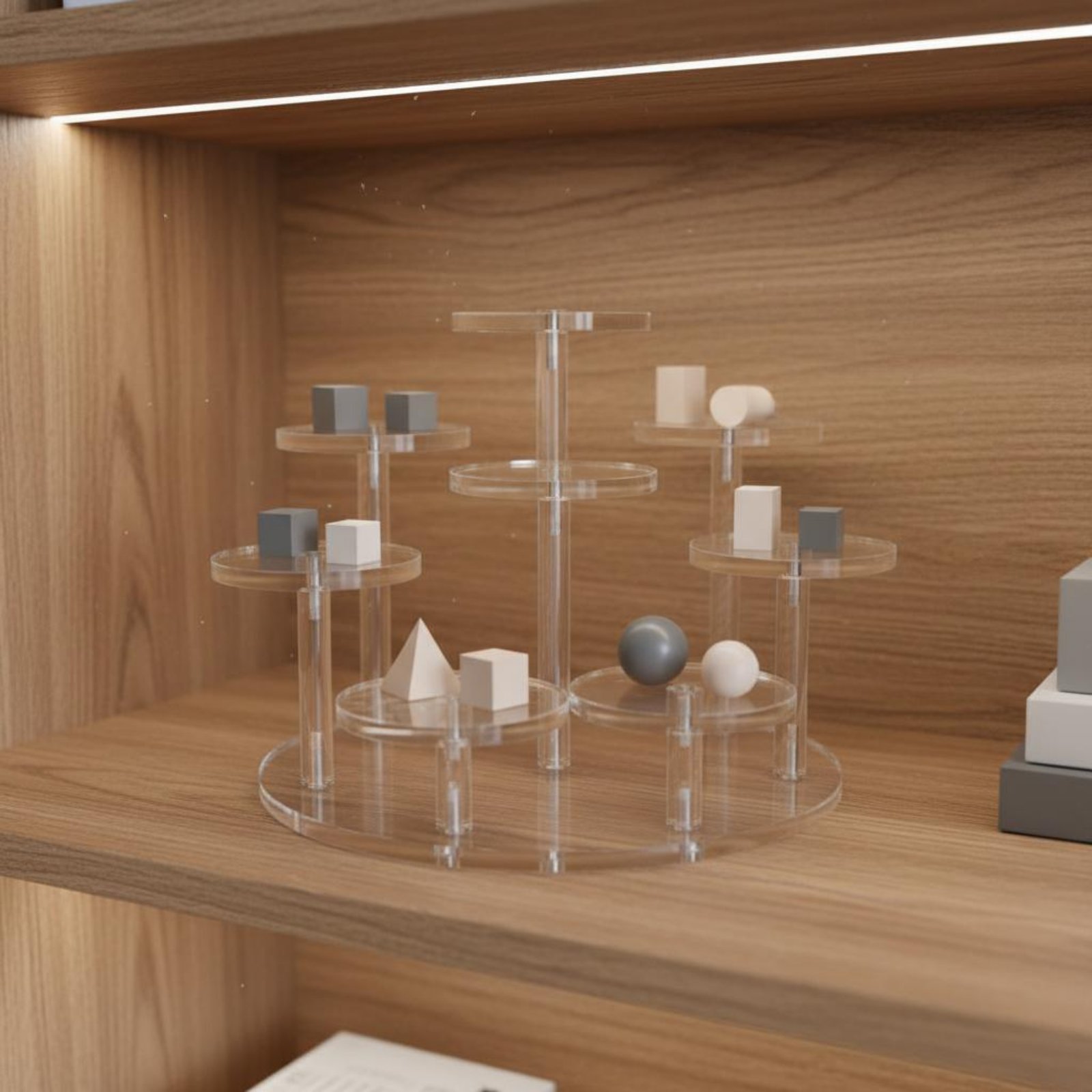Perfume X - Mehrstufiger Präsentationsständer Langlebiger Acryl-Displayständer Transparenter Etagenständer
